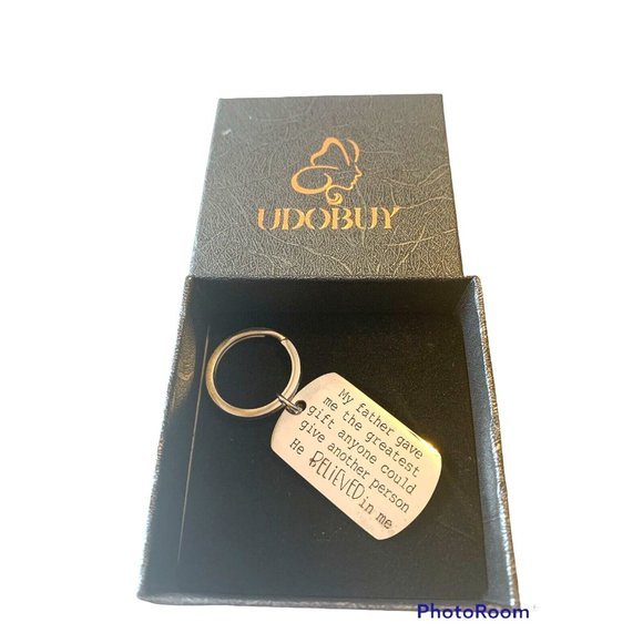 Stainless Steel Key Chain Father's Day Gift Son and Daughter to Dad Quot… - Picture 1 of 5